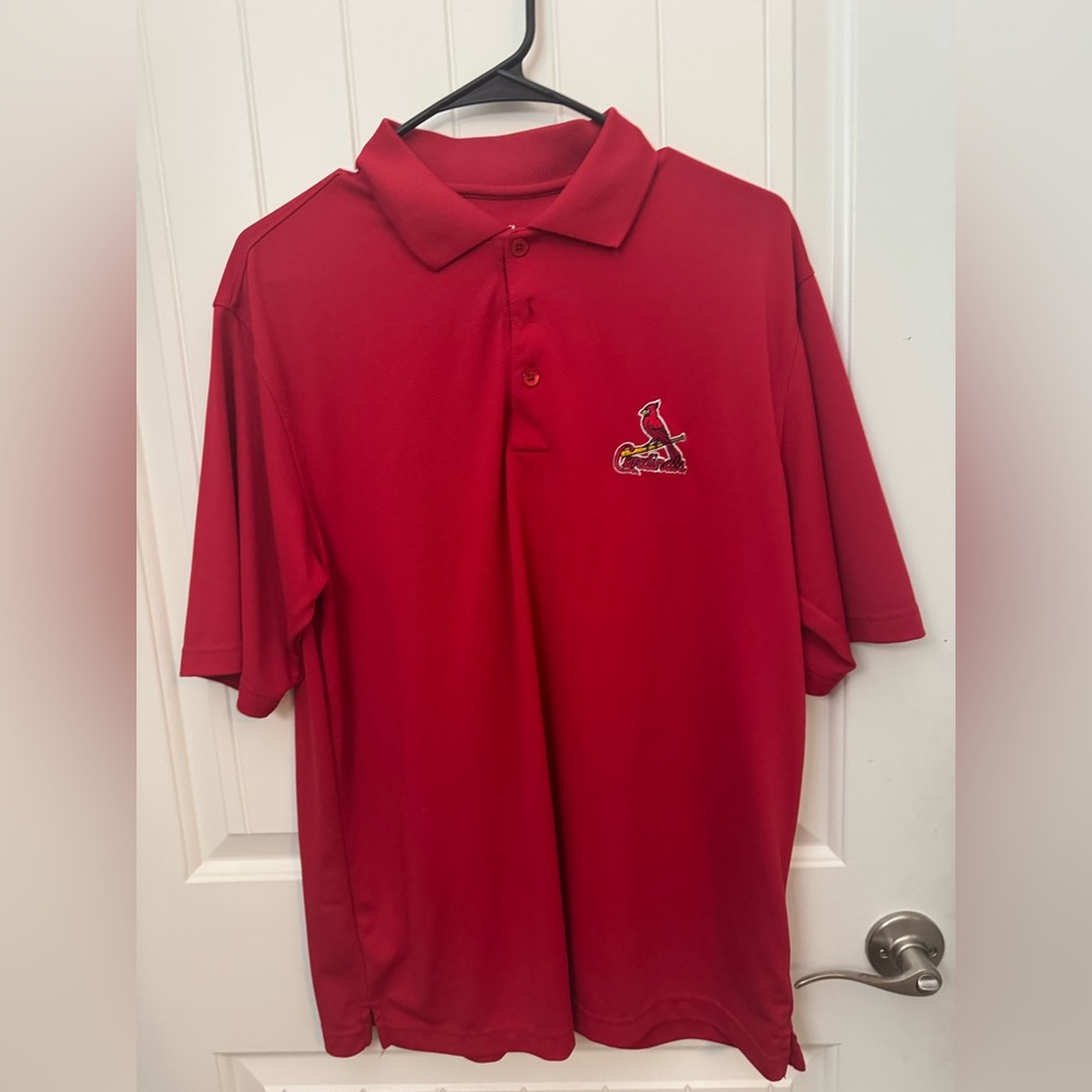St. Louis cardinals Red Polo Shirt men’s medium - D